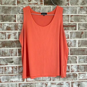Slinky Brand Orange Dressy Tank Blouse